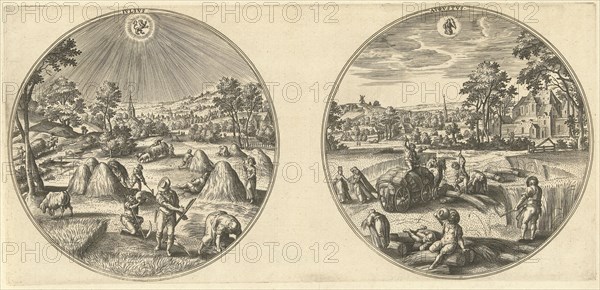 July and August, Adriaen Collaert, Hans Bol, Hans van Luyck, 1578 - 1582