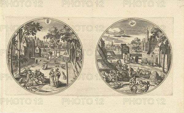 May and June, Adriaen Collaert, Hans Bol, Hans van Luyck, 1578 - 1582