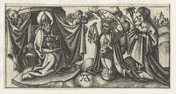 Christ before God's throne, Monogrammist AC (16e eeuw), 1520 - 1562