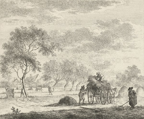 Landscape with hay wagon, Johannes Janson, 1783