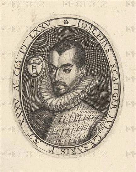 Portrait of Josephus Scaliger, Zacharias Dolendo, Hendrick Goltzius, c. 1590 - c. 1601
