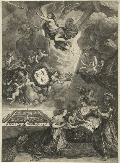 Allegory of the Peace of Rijswijk, 1697, Cornelis van Dalen (I), Govert Flinck, 1649