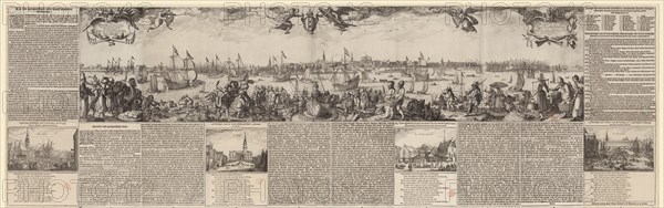 Profile of Amsterdam, 1611, The Netherlands, Claes Jansz. Visscher (II), 1611