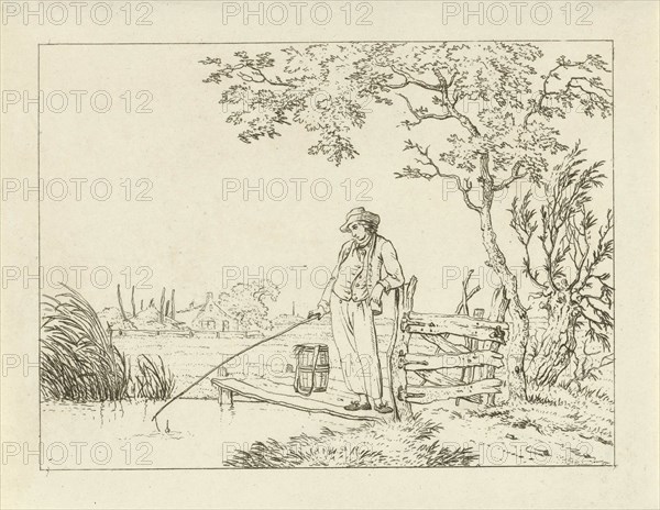 Fisher on deck, Hermanus Fock, 1781 - 1822