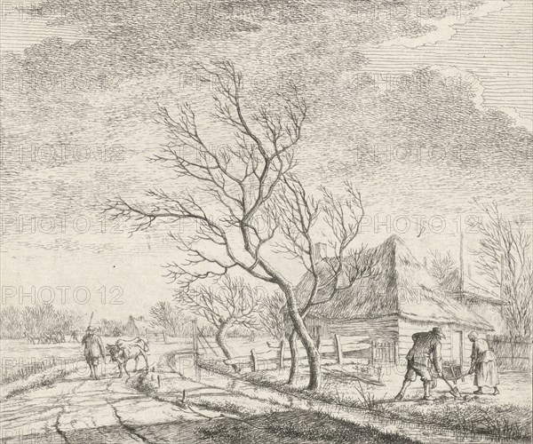 Landscape with farm and field, print maker: Johannes Janson, Johannes Janson, 1783