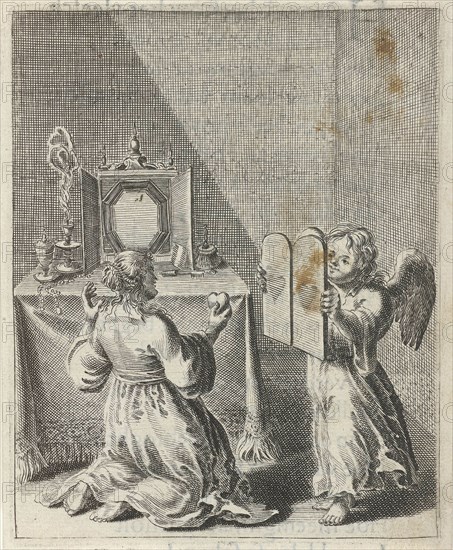 Confession for vanity and pride, print maker: Pieter Nolpe, 1640