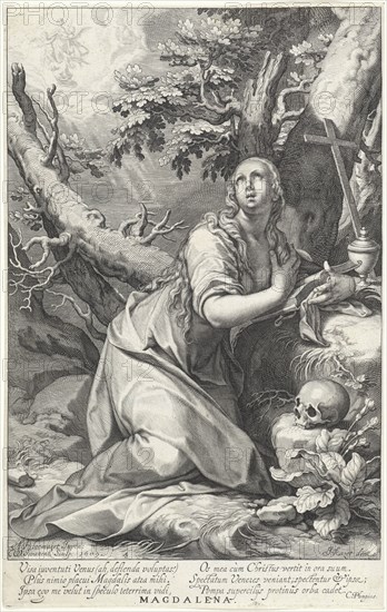 H Penitent Mary Magdalene, Willem Isaacsz. van Swanenburg, Cornelis Gijsbertsz. Plemp, Jacques Razet, 1609