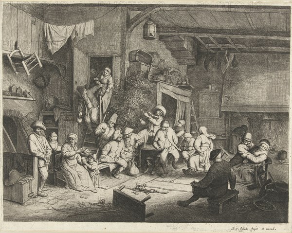 Dance in the inn, Adriaen van Ostade, 1650-1654