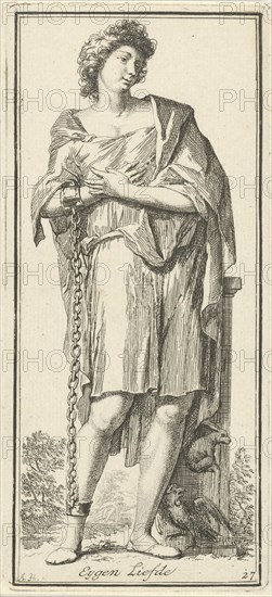 Personification of self-esteem, Arnold Houbraken, 1710 - 1719