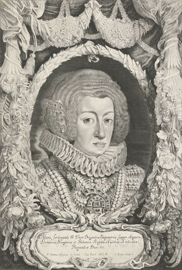 Portrait of Maria Anna of Spain, Jacob Louys, Pieter Claesz. Soutman, Ferdinand III (Duits keizer), 1644 - 1650