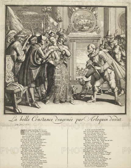 Cartoon by Louis XIV and the persecution of Protestants in France, 1689, print maker: Gisling, print maker: Romeyn de Hooghe attributed to, 1688