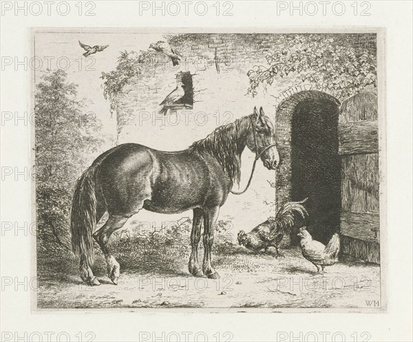 Horse with Halter, Christiaan Wilhelmus Moorrees, 1811 - 1867