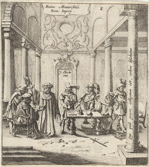 Romans in a departure, Gillis van Scheyndel (I), Gerhard Verstegen, 1625