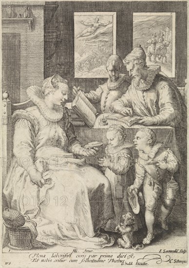 Morning, Jan Saenredam, Cornelius Schonaeus, Gerard Valck, 1670 - 1726