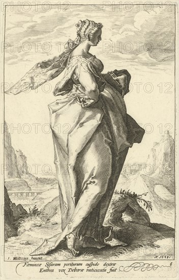 Debora, attributed to Jacob Matham, 1588