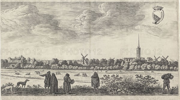 View Utrecht (plate III), print maker: Herman Saftleven, 1648