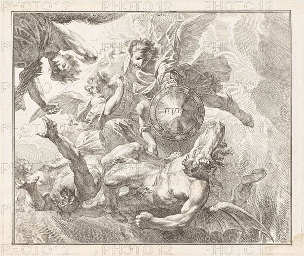 Michael and the fall of the rebel angels, Jacob de Wit, 1705-1754