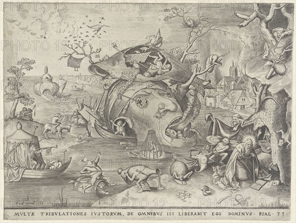 Temptation of H Anthony, Pieter van der Heyden, Pieter Brueghel (I), Hieronymus Cock, 1556