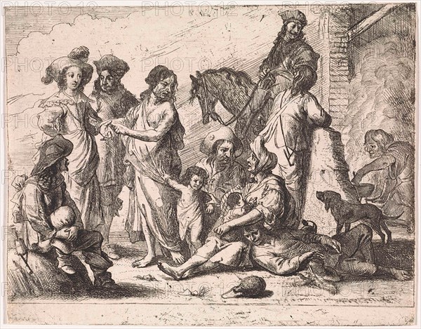 Fortuneteller, Cornelis de Wael, 1630 - 1648