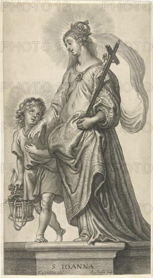 St. Joan of Valois, print maker: Reinier van Persijn, Theodoor van Thulden, Pieter de Bailliu I, 1623 - 1668