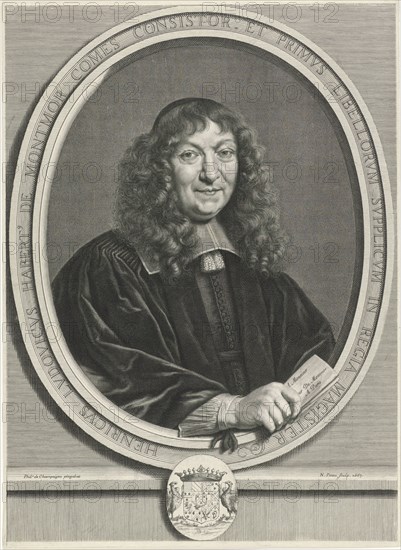 Portrait of Henri Louis Habert de Montmor, Nicolas Pitau (I), 1667
