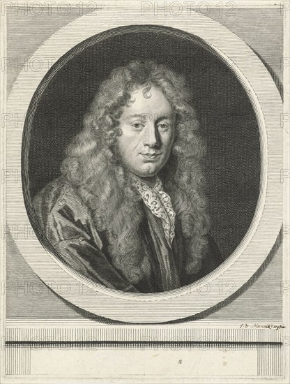 Portrait of Hermanus Neuspitzer, Johannes Willemsz. Munnickhuysen, 1677 - 1721
