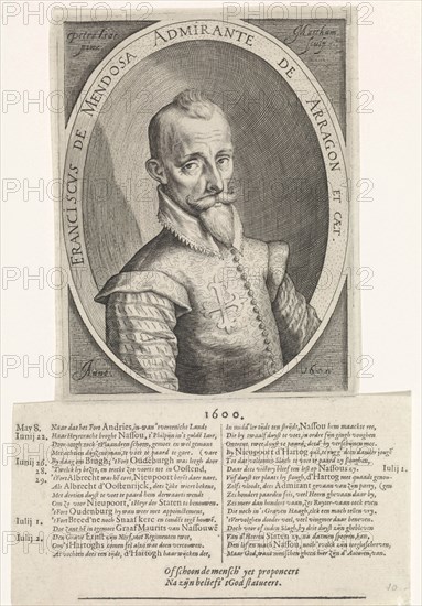 Portrait Francisco Hurtado de Mendoza, Jacob Matham, 1600
