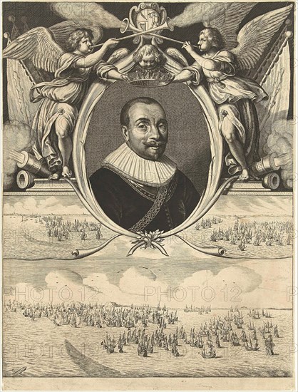Portrait of Admiral Maarten Tromp at the age of 42, Cornelis van Dalen (I), 1640