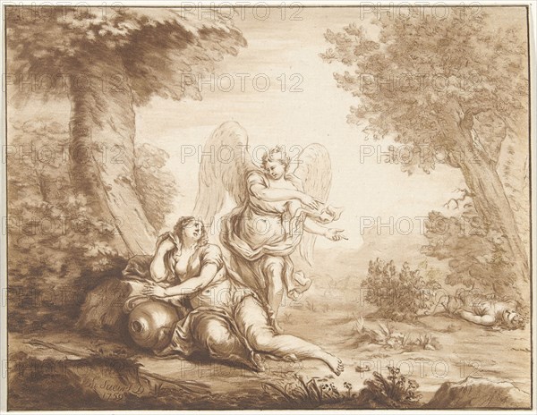 Hagar in the desert, Jurriaan Cootwijck, 1759