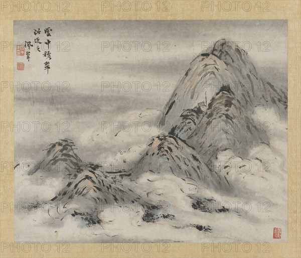 Painting, art of Chinese finger painting, landscape China, Gao Qipei, 1700 - 1750