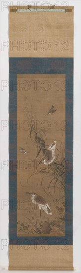 Painting depicting herons and kingfishers, Anonymous, 1368 - 1644