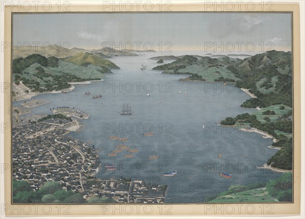 Nagasaki Harbour, Japan, Kawahara Keiga, c. 1800 - c. 1850