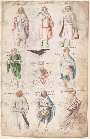 Nine men of antiquity, Barthélémy d' Eyck, Anonymous, c. 1440