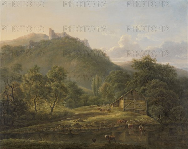 Landscape near the Sambre, Edouard Delvaux, 1826 - 1828