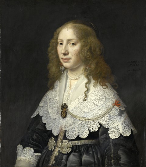 Portrait of Aegje Hasselaer, Wife of Henrick Hooft, Michiel Jansz van Mierevelt, 1640