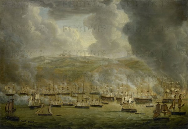 Bombardment of Algiers by the United Anglo-Dutch Naval Squadron, 1816, Gerardus Laurentius Keultjes, 1817