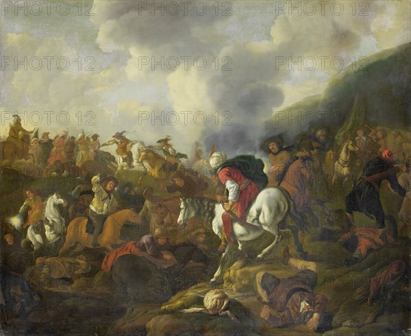 A Cavalry Encounter between Turkish Troops and the Troops of the Austrian Emperor, Jacques Muller, 1645 - 1673
