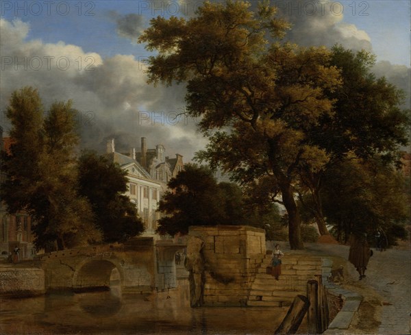 Stone Bridge, Jan van der Heyden, Adriaen van de Velde, 1660 - 1672