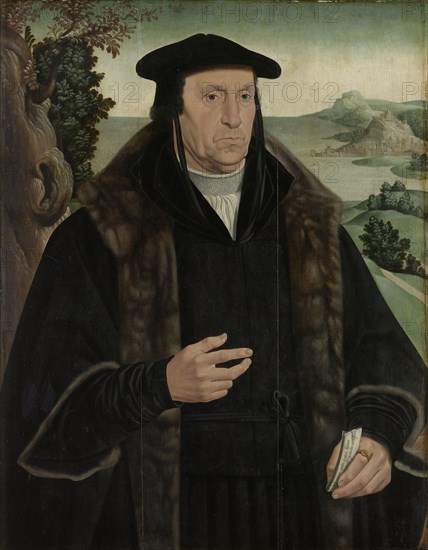 Portrait of Cornelis Aerentsz van der Dussen (1481-1556), copy after Jan van Scorel, c. 1555 - c. 1570