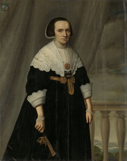 Portrait of Machteld Bas (     - 1681), manner of Dirck Dircksz. van Santvoort, after 1650