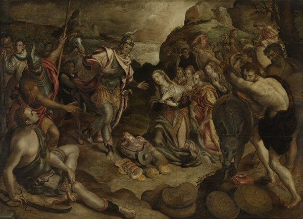 Meeting between David and Abigail, Christiaen Jansz. van Bieselingen, 1583