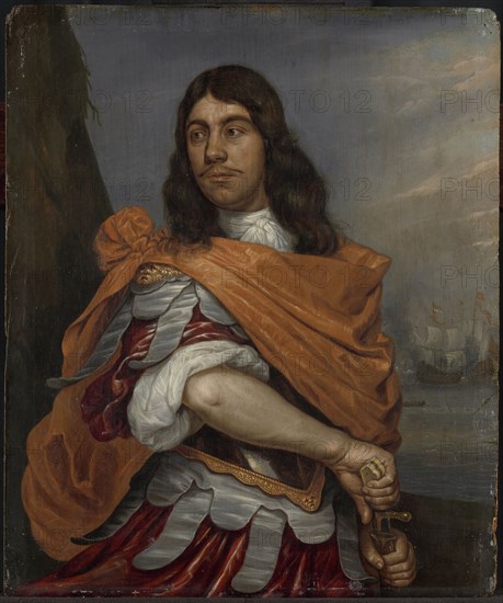 Portrait of Lieutenant-Admiral Cornelis Tromp in Roman Costume, Abraham Evertsz. van Westerveld, 1650 - 1692