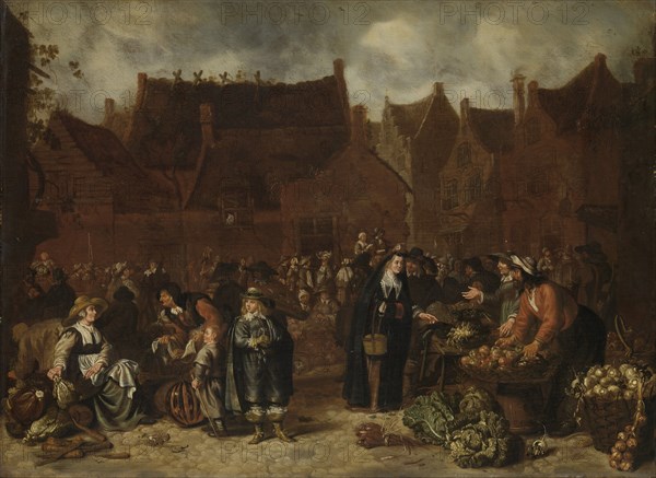 Vegetable Market, Sybrand van Beest, 1646