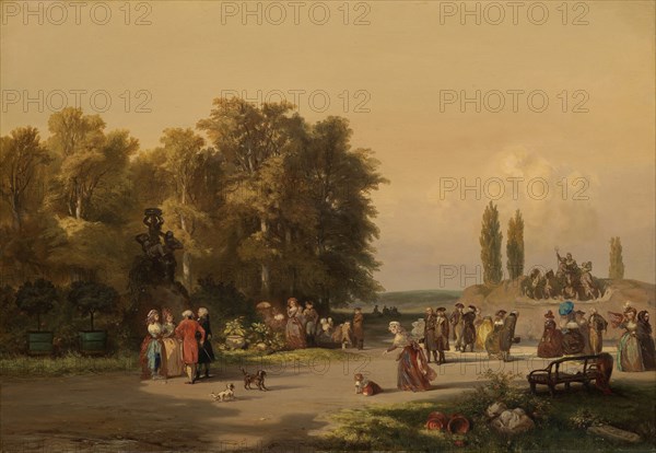 Park in the Vicinity of Paris, Charles Rochussen, 1848