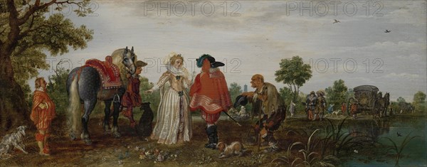 Spring (The Meeting), Adriaen Pietersz. van de Venne, 1625