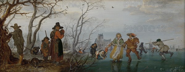 Winter (Amusement on the Ice), Adriaen Pietersz. van de Venne, 1625