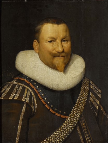 Portrait of Pieter Pietersz Hein, Lieutenant-Admiral of Holland, workshop of Jan Daemen Cool, 1629