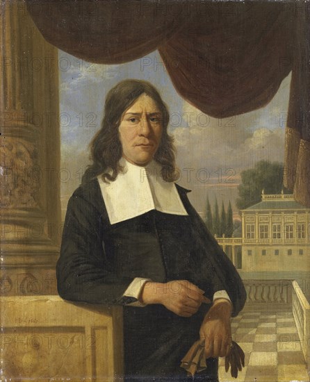 Portrait of Nicolaes Eichelberg (died 1699), Merchant in Haarlem, Husband of Helena van der Schalcke, attributed to Job Adriaensz Berckheyde, 1667