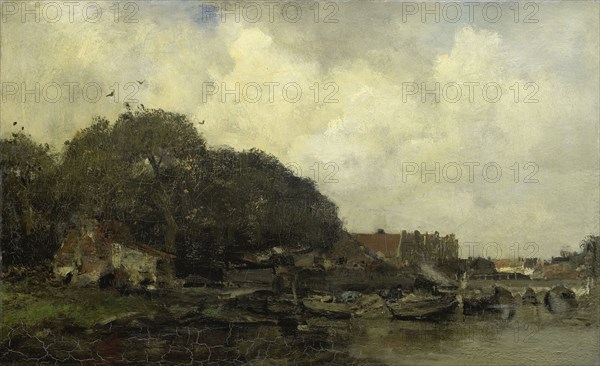 Harbour view, Jacob Maris, 1870 - 1899
