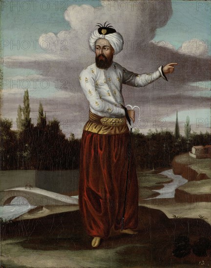 A Chaous, a Courier to the Sultan, workshop of Jean Baptiste Vanmour, 1700 - 1737